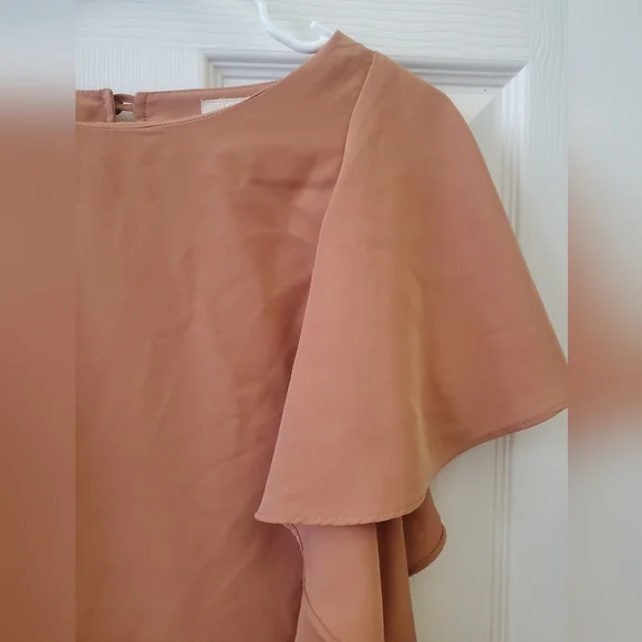 Cream Ruffled Dress - Picture 3 of 9